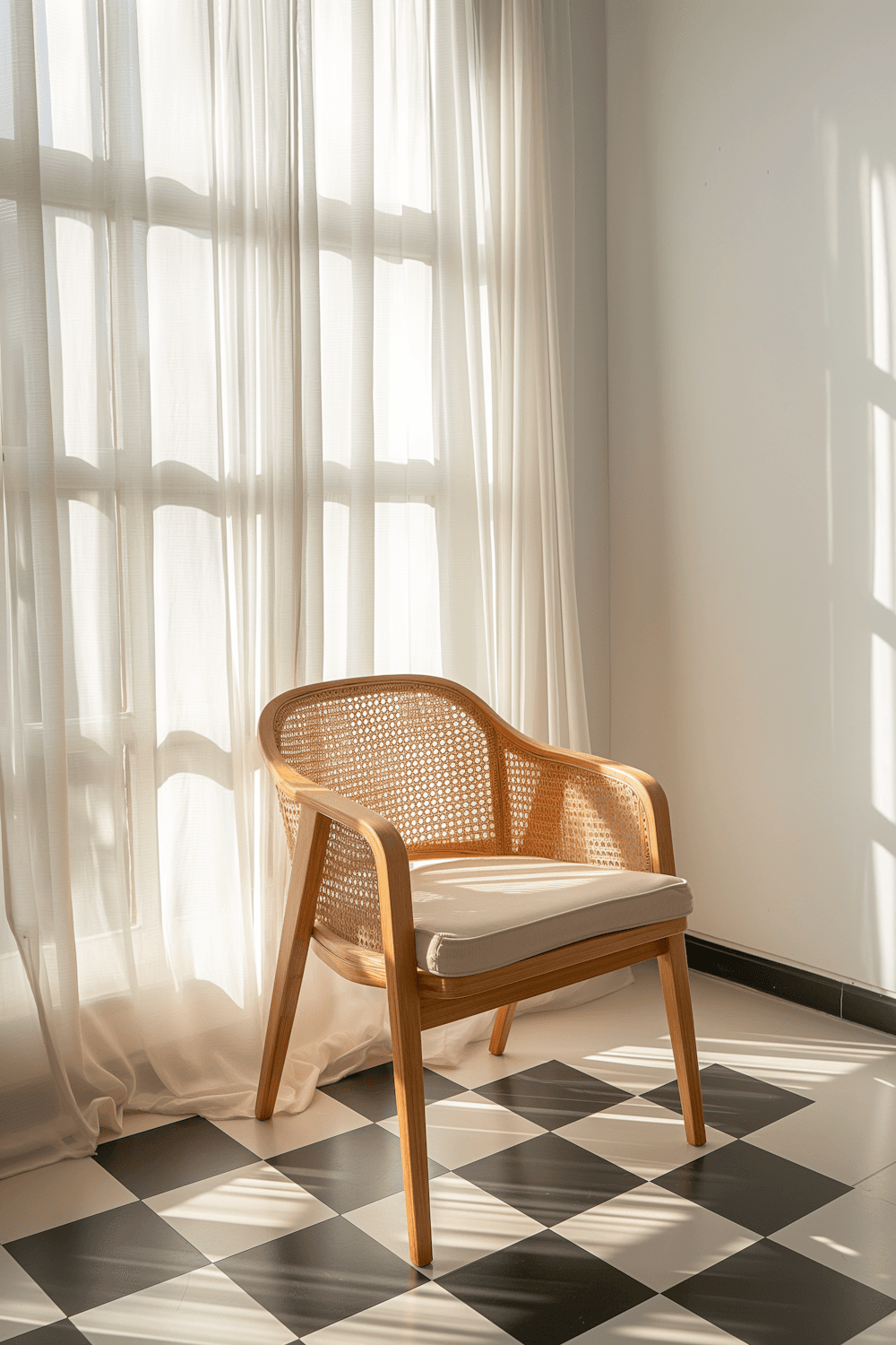 The consulting room, a quiet space with natural light and comfortable seating